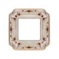 Рамка 1-пост Светлое золото - Белая патина Fede Palace FD01361OPCL