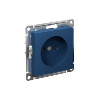 Розетка Systeme Electric AtlasDesign без заземления со шторками, 16А, мех., быстрозажим. клем., АКВАМАРИН ATN001149S