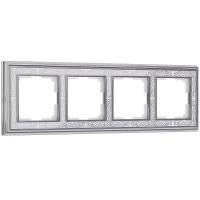 Рамка из металла на 4 поста Palacio Gracia хром/белый Werkel Palacio Gracia хром/белый W0041431