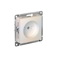 Розетка Systeme Electric AtlasDesign без заземления со шторками, 16А, мех., быстрозажим. клем., ЖЕМЧУГ ATN000449S