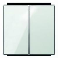 Выключатель 2-клав. стекло белое ABB Sky Niessen 2CLA811100A1001|2CLA851100A2101