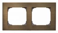 2 постовая рамка античная латунь ABB Sky Niessen 2CLA857200A1201