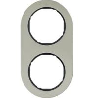 Рамка двойная сталь (мех. черный) 10122004 Berker