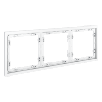 Рамка пластиковая на 3 поста Voltum S70 пластик белая Soft touch (VLS100302)