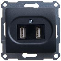 Розетка USB цв. антрацит Schneider Electric Glossa GSL000732