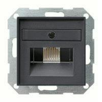 Розетка компьютерная одинарная RJ45 6-й кат. GIRA пластик антрацит EPUAE8UPOK6 | 027028