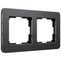 Рамка из металла на 2 поста Platinum черный Werkel Platinum черный алюминий W0022608