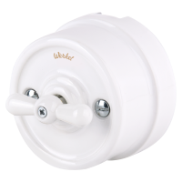 Переключатель/выключатель одноклавишный белый Ретро Werkel Накладные ретро механизмы Ретро белые W5612001