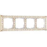 Рамка из металла на 4 поста Аntik белое золото Werkel Antik белое золото W0041523