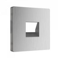 Телефонная розетка rj 11 серебряная рифленая Werkel W1182001 + W1192009