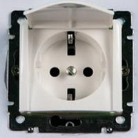 Розетка 2К+З 16A с крышкой 774422 Legrand Valena цвет белый