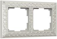 Рамка 2 местная жемчужная металл Antik Werkel W0021521