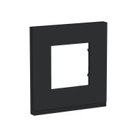 Рамка 1-постовая горизонтальная Unica PURE Schneider Electric КАУЧУК/антрацит NU600282
