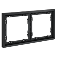 Рамка пластиковая на 2 поста Voltum S70 пластик графит Soft touch (VLS100207)