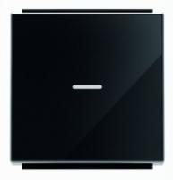 Выключатель 1-клав. + подс. стекло черное ABB Sky Niessen 2CLA810100A1001|2CLA850130A2501|2CLA819202A1001