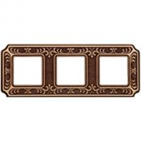 Рамка 3-пост Светлая бронза Fede Siena FD01353PB