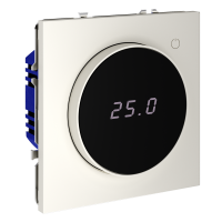 Терморегулятор электронный с индикацией с датчиком для теплого пола Voltum S70 пластик/стекло хлопок Soft touch (VLS070113)