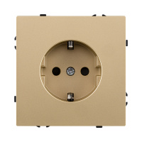 Розетка штепсельная SCHUKO 16A/250 В, золотой Kollinger Eclipse EC-014GD
