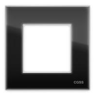 Стеклянная рамка 1 пост CGSS цв. Черный GL-P101-BC