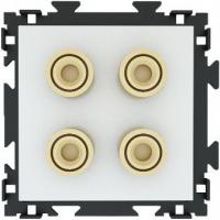 Розетка аудио Hi-End CGSS цв. белый GL-W201A-WCM