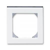 Рамка 1 постовая 55х55 ABB Levit белый - дымчатый чёрный 2CHH015510A4062