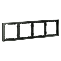 Рамка пластиковая на 4 поста Voltum S70 пластик титан Soft touch (VLS100406)