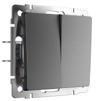 Выключатель двухклавишный графит матовый Werkel Встраиваемые механизмы графит матовый W1120064