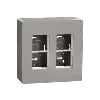 Блок открытой установки 2х2 Unica Systeme+ Schneider Electric NU122430 алюминий