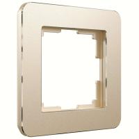 Рамка из металла на 1 пост Platinum шампань Werkel Platinum шампань W0012611