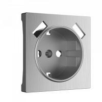 Розетка 220в с usb 2 порта тип А 2100 mA серебряная рифленая Werkel W1171501 + W1179509