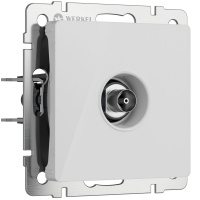 Розетка тв оконечная Werkel акрил белый винтовая клемма (W1183041)