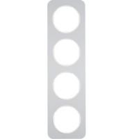 Рамка 5 местная алюминий полярная белизна 10152174 Berker R1