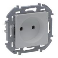 Розетка без заземления 16А алюминий Inspiria 673712