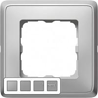 Рамка 4 местная алюминий 773674 Legrand Cariva цвет алюминий