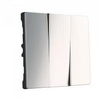 Выключатель 3-клав глянцевый никель Werkel W1130001 + W1139002