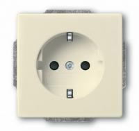Розетка 220v c/з и шторками бежевая ABB Dynasty 2CKA002013A5376