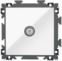 Розетка ТВ оконечная CGSS цв. белый PL-W201V-WCG