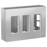 Блок открытой установки 3х2 Unica Systeme+ Schneider Electric NU123430 алюминий