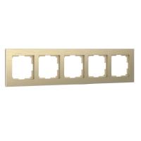 Рамка из металла на 5 постов Аluminium шампань алюминий Werkel Aluminium шампань алюминий W0051711