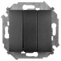 Выключатель 3 клавишный Simon 15 1591391-038