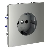 Розетка с заземлением Voltum S70 пластик сталь Soft touch 16А (VLS040105)