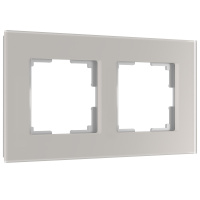 Рамка из стекла на 2 пост Werkel Senso дымчатый soft-touch W0023117