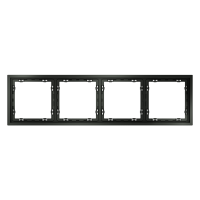 Рамка пластиковая на 4 поста Voltum S70 титан Soft touch (VLS100406)