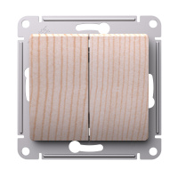 Выключатель 2-клавишный Systeme Electric Glossa, сх.5, 10АХ, механизм, СОСНА GSL001551