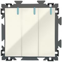 Выключатель 3-клав CGSS цв. бежевый PL-W103-BGG