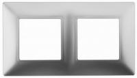 2 постовая рамка алюминий ЭРА Элеганс 14-5002-03