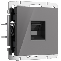 Розетка rj-45 Werkel акрил графит вкладная клемма (W1181044)