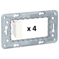 Выключатель четырехклавишный белого цвета NU310118x4 + NU7104 Schneider Unica New