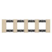 4 постовая рамка золото Bticino Living Now KA4802M4ZW