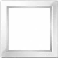 Однопостовая рамка (1 пост) CGSS цв. белый PL-P101-WCG